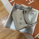 Hermes Lindy 26/30cm Bag Clemence Leather In Tourterelle Silver-Metal WAX High