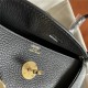 Hermes Lindy 26/30cm Bag Clemence Leather In Black Gold-Metal WAX High