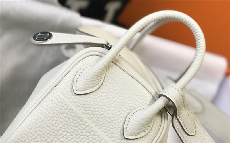 Hermes Lindy Mini Bag Calfskin Leather In Cream High