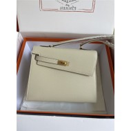 Hermes Kelly Sellier 25 Epsom WAX Cream White High