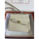 Hermes Kelly Sellier 25 Epsom WAX Cream White High