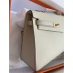 Hermes Kelly Sellier 25 Epsom WAX Cream White High