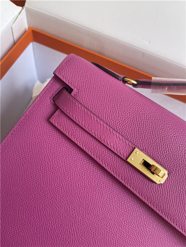 Hermes Kelly Sellier 25 Epsom WAX Purple Pink High