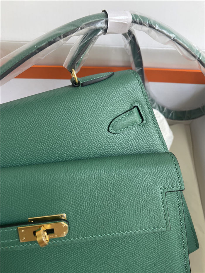 Hermes Kelly Sellier 25 Epsom WAX Green High