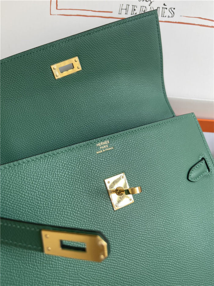 Hermes Kelly Sellier 25 Epsom WAX Green High