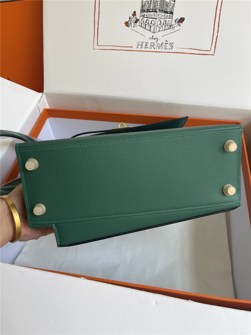 Hermes Kelly Sellier 25 Epsom WAX Green High