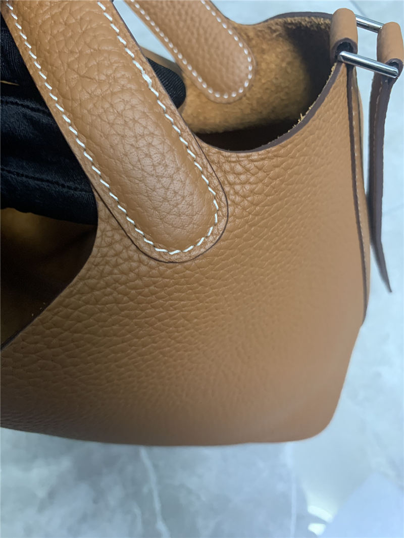 Hermes Picotin 18 Bag Clemence Leather In Camel High