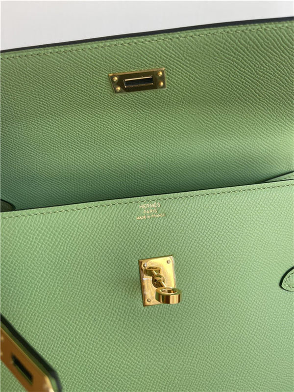 Hermes Kelly Sellier 25 Epsom WAX Green High