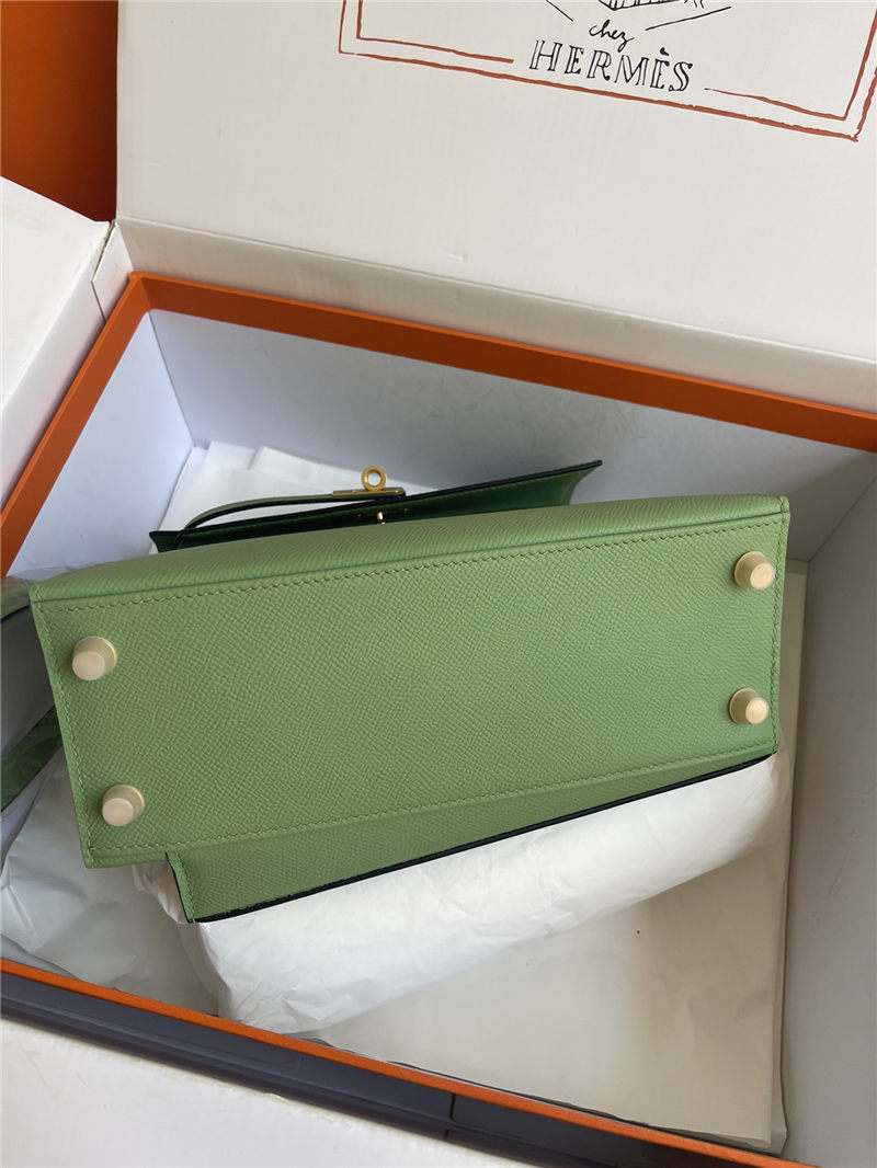 Hermes Kelly Sellier 25 Epsom WAX Green High