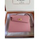 Hermes Kelly Sellier 25 Epsom WAX Pink High