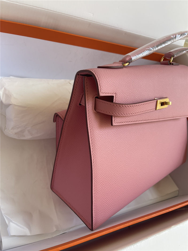 Hermes Kelly Sellier 25 Epsom WAX Pink High