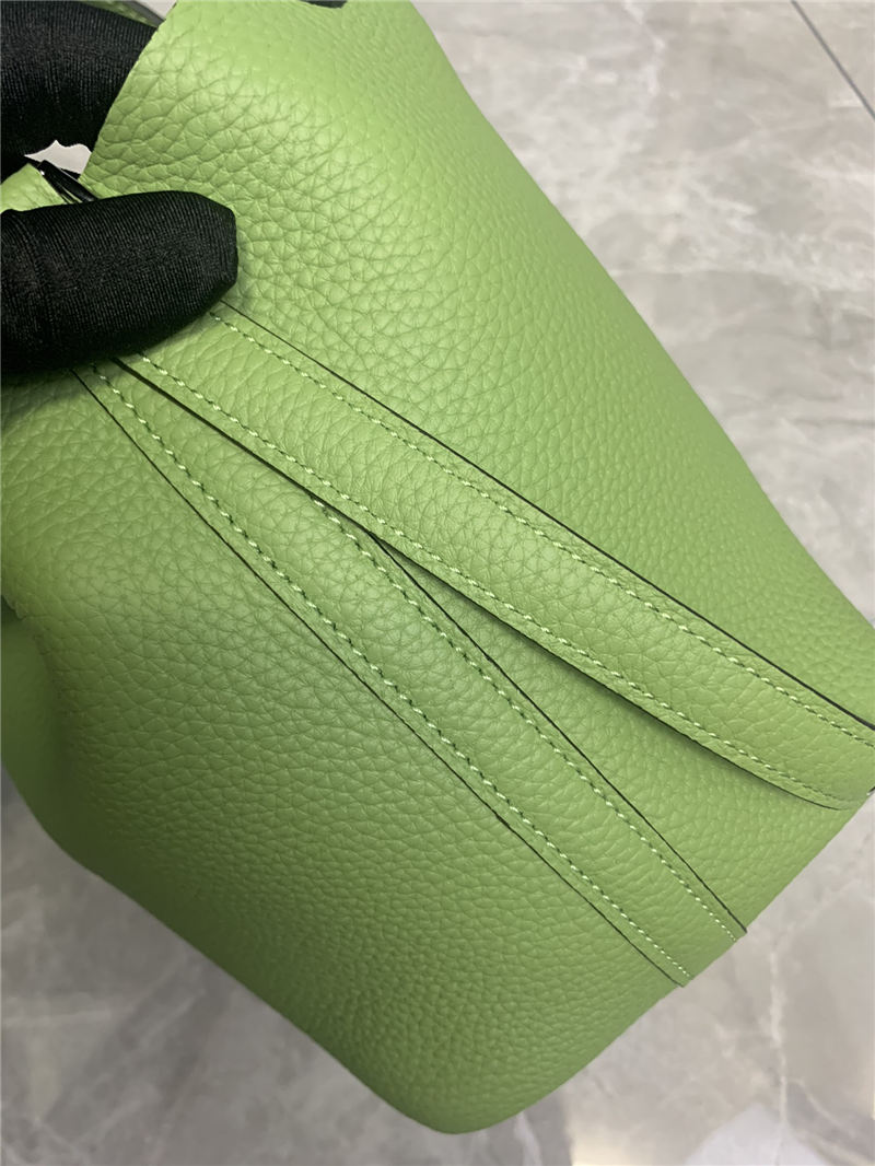 Hermes Picotin 18 Bag Clemence Leather In Lt-Green High