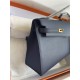 Hermes Kelly Sellier 25 Epsom WAX Navy Blue High