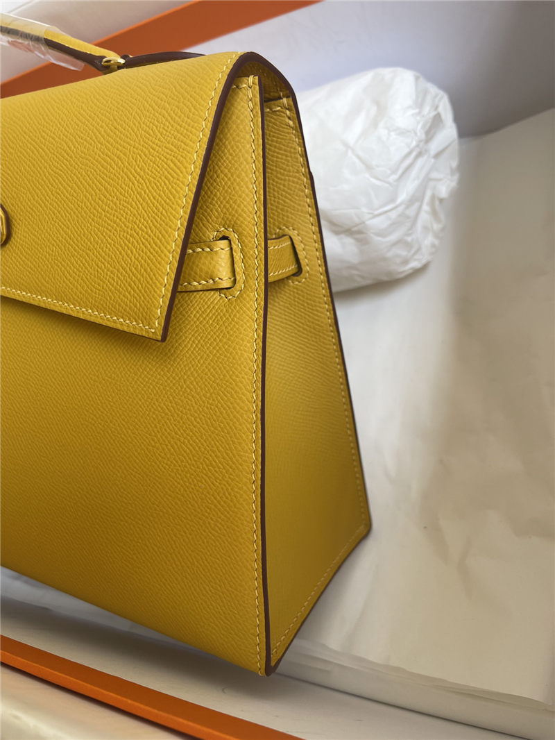 Hermes Kelly Sellier 25 Epsom WAX Yellow High