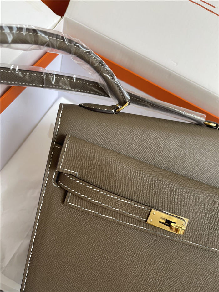 Hermes Kelly Sellier 25 Epsom WAX Etoupe High