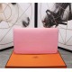 Hermes Dogon Combine Wallet Calfskin In Pink High