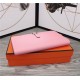 Hermes Dogon Combine Wallet Calfskin In Pink High