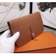 Hermes Dogon Combine Wallet Calfskin In Camel High