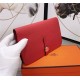 Hermes Dogon Combine Wallet Calfskin In Red High