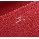 Hermes Dogon Combine Wallet Calfskin In Red High