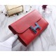 Hermes Constance Long Wallet Epsom Calfskin In Red High