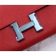 Hermes Constance Long Wallet Epsom Calfskin In Red High