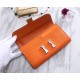 Hermes Constance Long Wallet Epsom Calfskin In Orange High