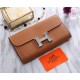 Hermes Constance Long Wallet Epsom Calfskin In Camel High