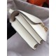 Hermes Mini Constance 18cm/24cm Epsom Bag Silver/Gold Metal Cream High