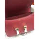 Hermes Mini Constance 18cm/24cm Epsom Bag Silver/Gold Metal Burgundy High