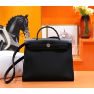 Hermes Herbag 31 bag Canvas and Leather Black High