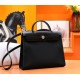 Hermes Herbag 31 bag Canvas and Leather Black High