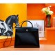 Hermes Herbag 31 bag Canvas and Leather Black High