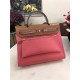 Hermes Herbag 31 bag Canvas and Leather Pink High