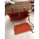 Hermes Herbag 31 bag Canvas and Leather Orange High