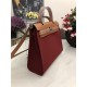 Hermes Herbag 31 bag Canvas and Leather Burgundy High