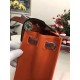 Hermes Herbag 31 bag Canvas and Leather Orange High