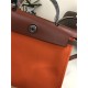 Hermes Herbag 31 bag Canvas and Leather Orange High