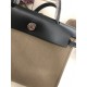 Hermes Herbag 31 bag Canvas and Leather Etoupe High