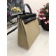 Hermes Herbag 31 bag Canvas and Leather Beige High