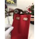 Hermes Herbag 31 bag Canvas and Leather Red High