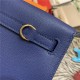 Hermes Kelly Danse 22cm Evercolor WAX Metal Navy Gold/Silver Metal High