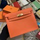 Hermes Kelly Danse 22cm Evercolor WAX Metal Orange Gold/Silver Metal High