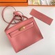 Hermes Kelly Danse 22cm Evercolor WAX Rose eLipstick Gold Metal High