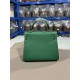 Hermes Kelly 25/28cm Retourne Bag Togo Leather In Malachite WAX High