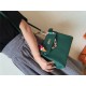 Hermes Kelly 25/28cm Retourne Bag Togo Leather In Malachite WAX High