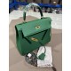 Hermes Kelly 25/28cm Retourne Bag Togo Leather In Malachite WAX High