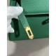 Hermes Kelly 25/28cm Retourne Bag Togo Leather In Malachite WAX High