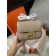 Hermes Mini Constance Crocodile Leather Bag Silver/Gold Metal High