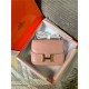 Hermes Mini Constance Crocodile Leather Bag Silver/Gold Metal High